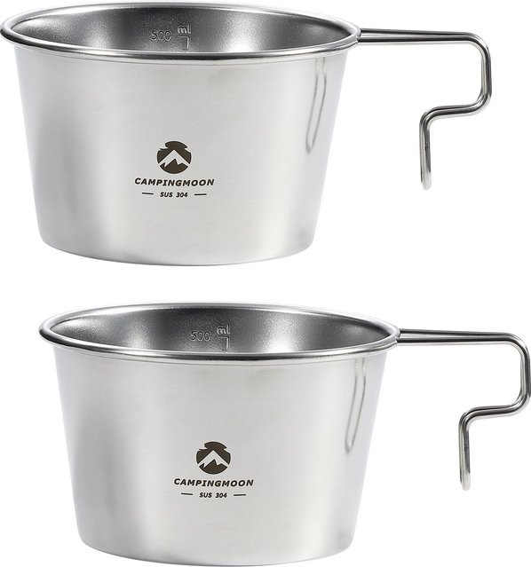 CAMPING MOON Deep Sierra Edelstahl Outdoor Campingbecher S369 in Silber - Bild 1