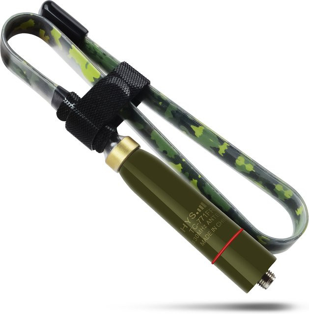YNIBST Taktische Schinkenantenne VHF/UHF 144/430 MHz High Gain faltbare Radioantenne mit SMA-Buchse in Grün für Baofeng UV-5R BF-F8HP K5PLUS, 15 Zoll - Bild 1