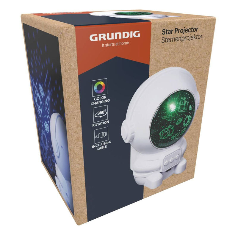 Grundig Sternen-Projektor Astronaut in Weiß B/H/L: 9 x 7 x 14 cm - Bild 2