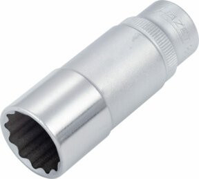 Hazet Doppel-6-Kant-Steckschlüssel-Einsatz 880TZ-17 mit 17 mm Sechskant und 3/8 Zoll Vierkant, Silber - Bild 2