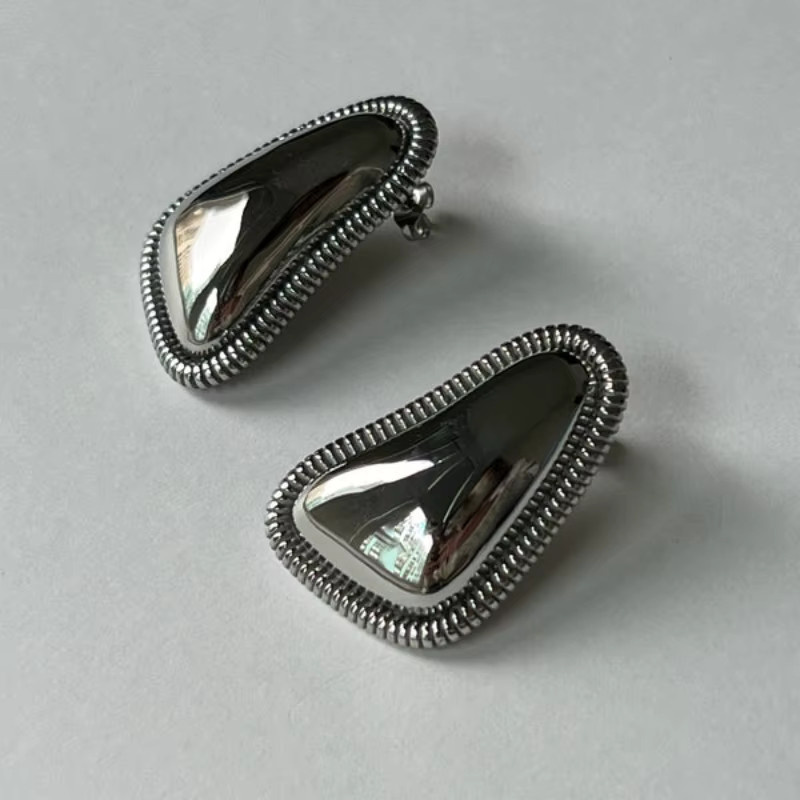 Erpels Ohrstecker Edelstahl, Silber, Damen, Vintage - Bild 2