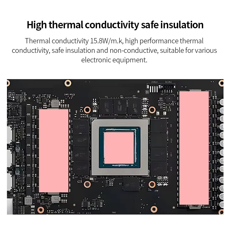 Teucer HP600 Wärmeleitendes Silikon-Kühlpad für RAM CPU GPU Grafikkarte und Wasserkühlung, Farbe: Pink, 100 x 100 mm - Bild 3
