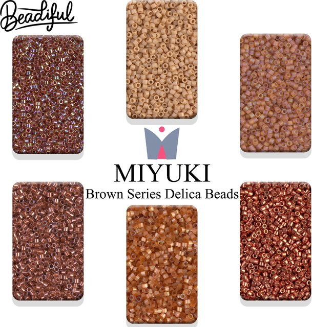 MIYUKI Delica Rocailles Glasperlen, Brauntöne, Unisex - Bild 1