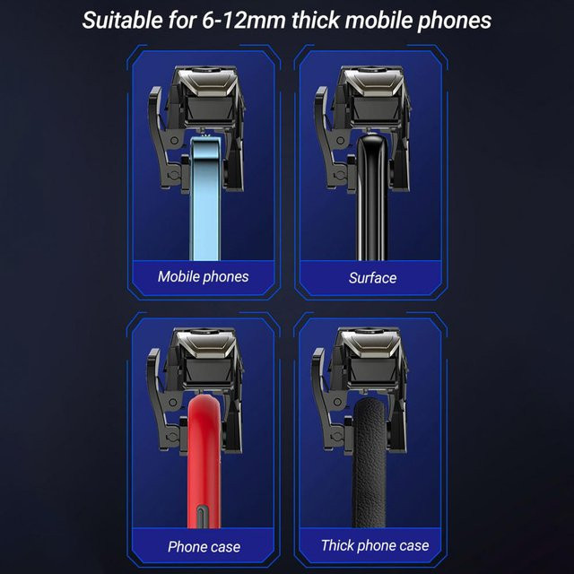 LAIMANEI RGB Mechanische 4-Finger Mobil-Gaming-Trigger für PUBG in Schwarz - Bild 1