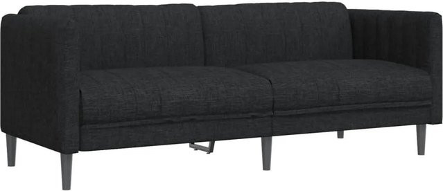 vidaXL 3-Sitzer Sofa modern in Schwarz aus Stoff mit Holzgestell B: 193 cm, H: 76,5 cm, T: 74,5 cm - Bild 1
