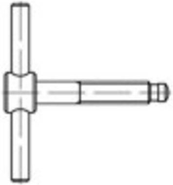 TOOLCRAFT Knebelschraube M6 aus Stahl, brüniert, Länge: 50 mm - Bild 1