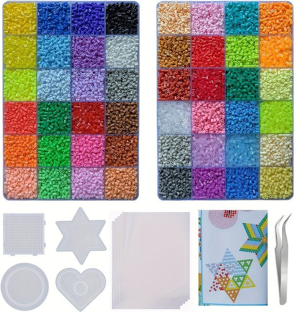 ZLLBTMO 3D Pixel Puzzle Eisenperlen, 26.000 Stück, 48 Farben, Bunt / Mehrfarbig - Bild 1