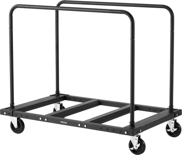 Buying Solutions, MB Gipskarton-Wagen Dolly aus Stahl in Schwarz mit Spanngurt und Lenkrollen, Tragfähigkeit 816 kg - Bild 1