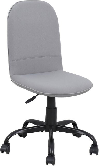 Drehstuhl TROLLY von byLIVING in Schwarz und Grau aus Stoff und Metall für Home-Office und Kinderzimmer - Bild 1