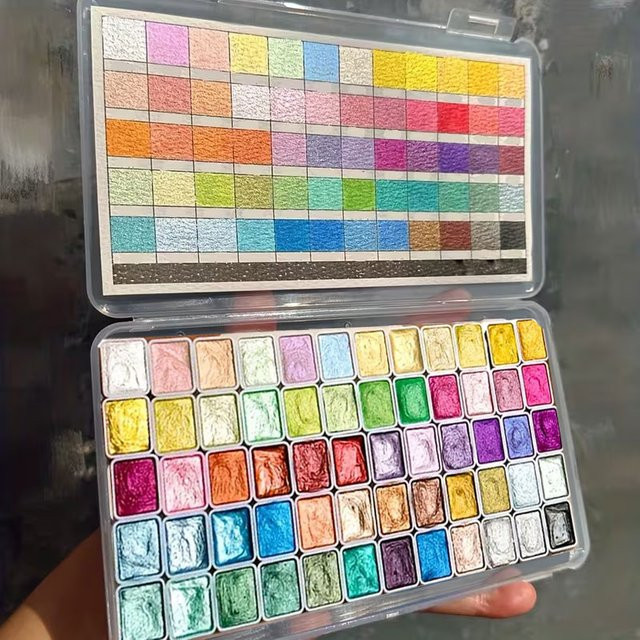 Hochpigmentiertes Aquarellfarben-Set in Sternenhimmel-Farbtönen, mehrfarbig, ideal für Künstler - Bild 1