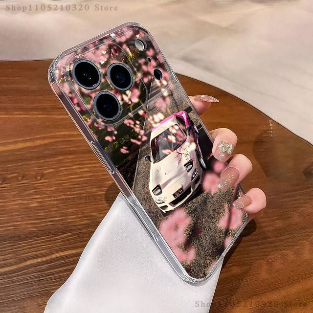 Transparente Handyhülle mit rotem M-Miata M-Mx5 Auto Design für Apple iPhone 11 bis iPhone 17 Pro Max und andere Modelle - Bild 1