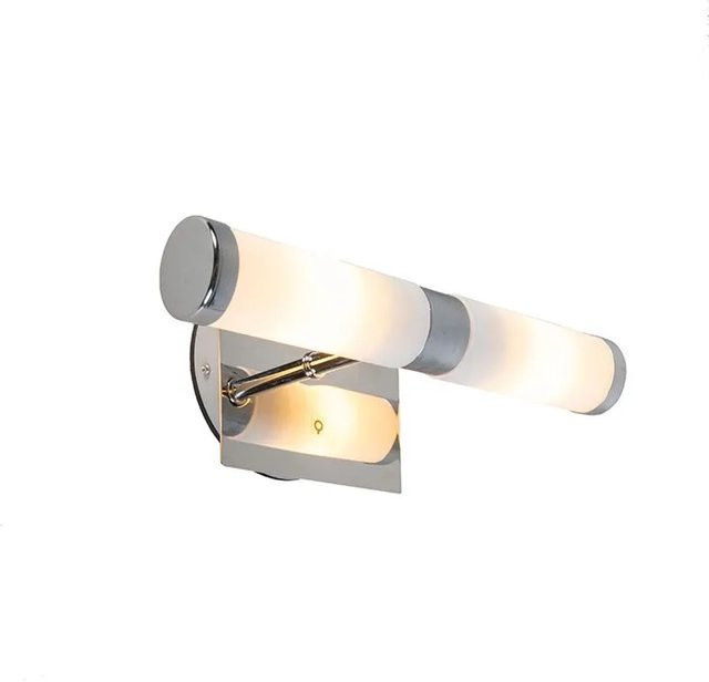 QAZQA Moderne Wandleuchte in Chrom, 2-flammig, IP44 für das Badezimmer, Farbe: Silber/Chrom - Bild 1