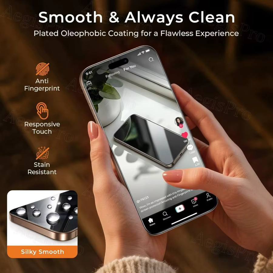 3er-Pack gehärtete Glasfolien für RealMe GT 8 Pro und GT 7 Pro, transparent, Ein-Klick-Applikation - Bild 3