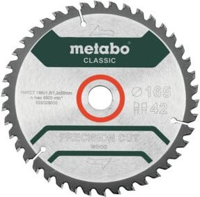 Metabo Kreissägeblatt Precision Cut Wood Classic in Silber, Durchmesser: 165 mm - Bild 1