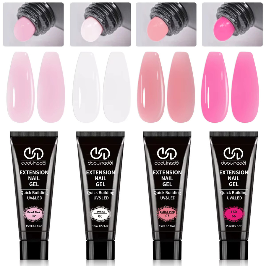 DUOLINGDAI Poly Gel Nagel-Set, Klares Poly Gel, 4 Farben, Unisex - Bild 2