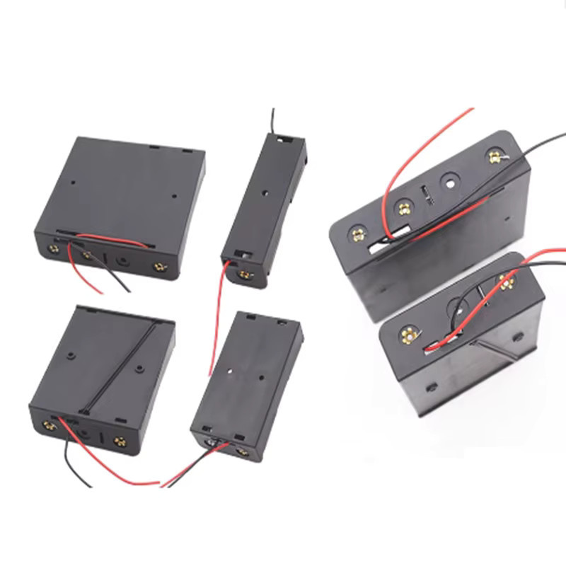 AOKIN 3er Set 18650 Batteriehalter Box mit Anschlusskabeln in Schwarz und Rot für 3,7 V Batterien - Bild 5
