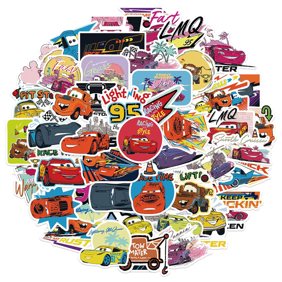 Disney Cars Lightning Mcqueen Cartoon Graffiti Aufkleber, Sticker, Bunt / Mehrfarbig - Bild 2