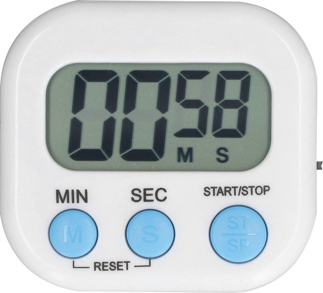 TOMTOP JMS Elektronischer Timer in Weiß mit Großbildanzeige und digitaler Countdown-Funktion - Bild 1