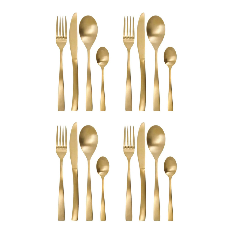 House Doctor Besteckset Golden, 16-teilig - Bild 1