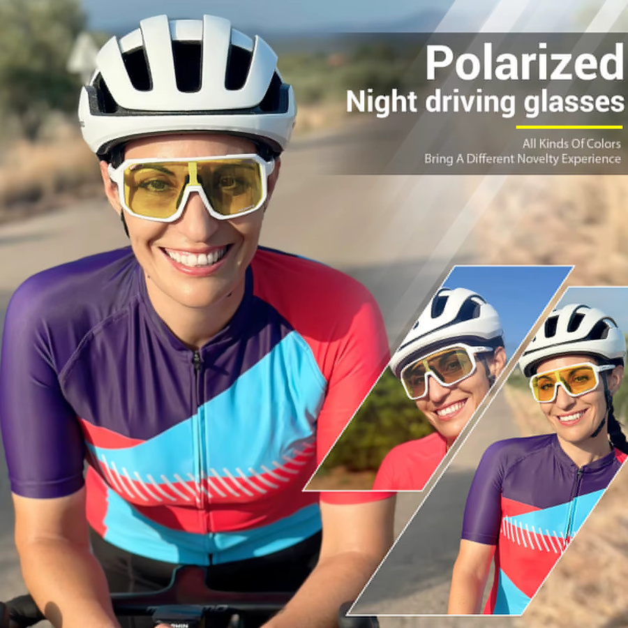 SCVCN Sonnenbrille, Gelb, polarisiert, Vollrand, Unisex, Kunststoff - Bild 3
