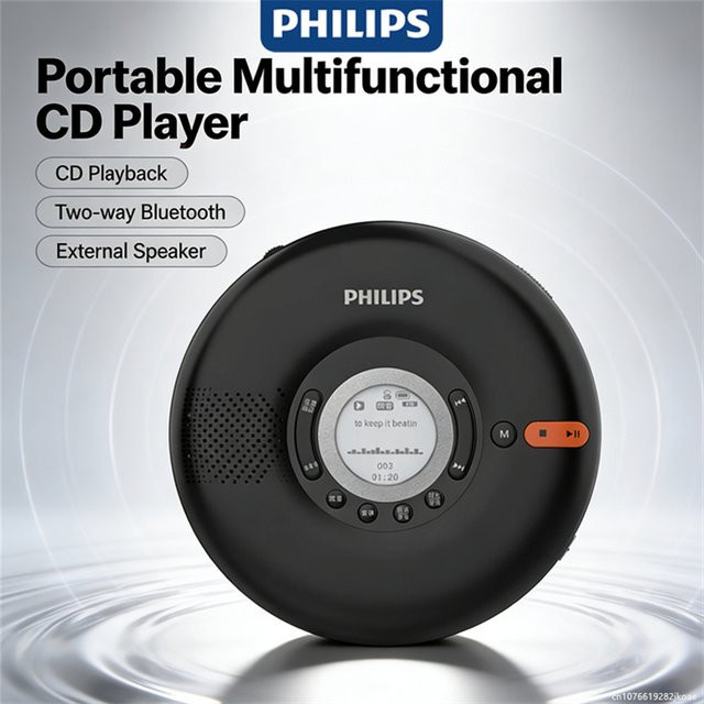 Philips EXP5108 Tragbarer CD-Player mit Bluetooth und USB in Gelb - Bild 1