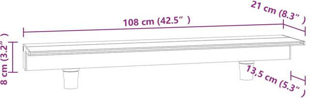 Yiwydaa Wasserfall-Element mit RGB-LEDs aus Acryl, transparent, Höhe: 108 cm, Breite: 21 cm - Bild 1