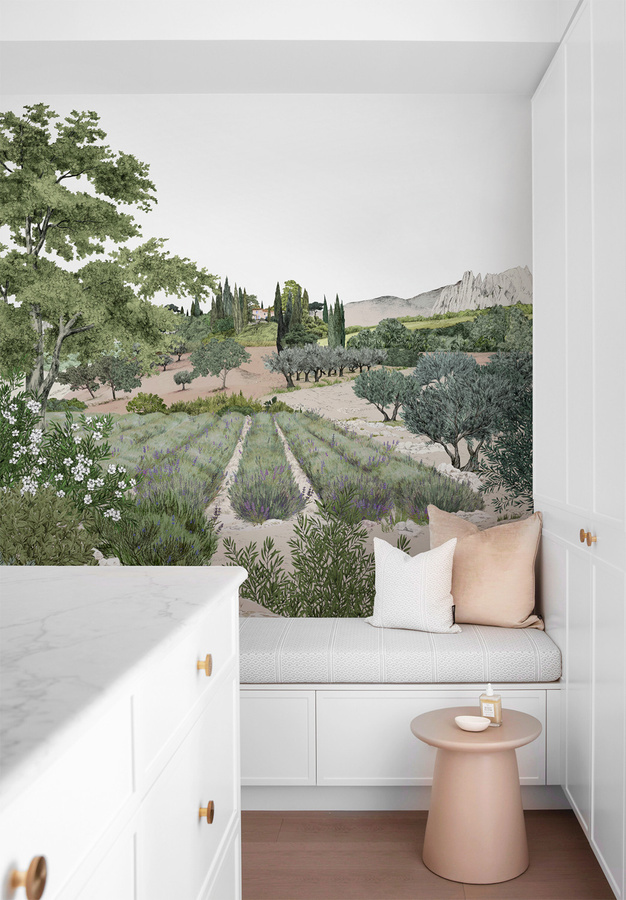 Isidore Leroy Mural Provence Printemps Panel B Wandtapete mit floralem Naturmotiv in Mehrfarbig - Bild 3