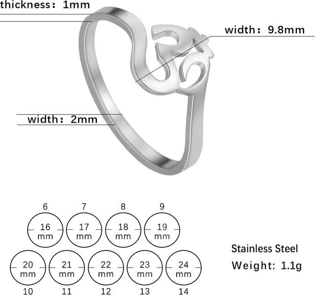 LIKGREAT Ring, Edelstahl, Gold, Damen Herren - Bild 1