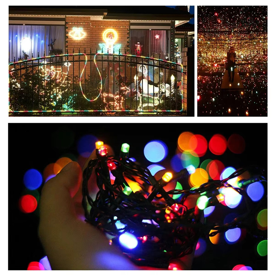 Solar Outdoor Lichterkette RGB Multicolour mit 8 Modi als Weihnachts-Girlande oder Vorhang für Garten und Weihnachtsbaum - Bild 4