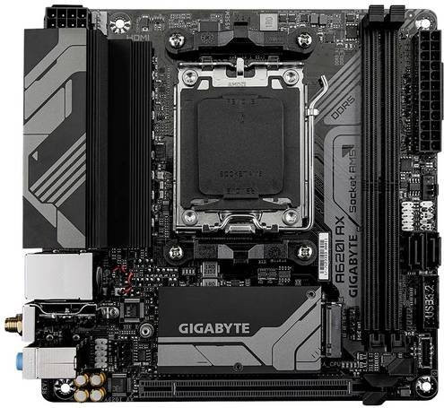 Gigabyte A620I AX Mainboard Mini-ITX Sockel AM5 AMD A620 Chipsatz DDR5 Wi-Fi 6E Bluetooth 2,5 Gigabit LAN USB-C Schwarz - Bild 3