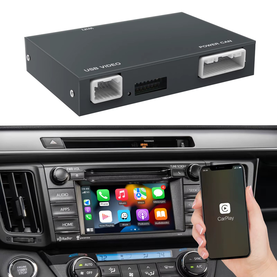 AUTOABC Wireless Android Auto Adapter für Toyota Highlander, 4Runner, Tundra, RAV4, Tacoma, Land Cruiser, Prado, Auris und Avalon in Schwarz - Bild 7