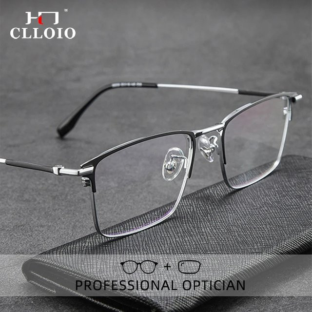 CLLOIO Lesebrille, Vollrand, rechteckig, Metall, Herren - Bild 1