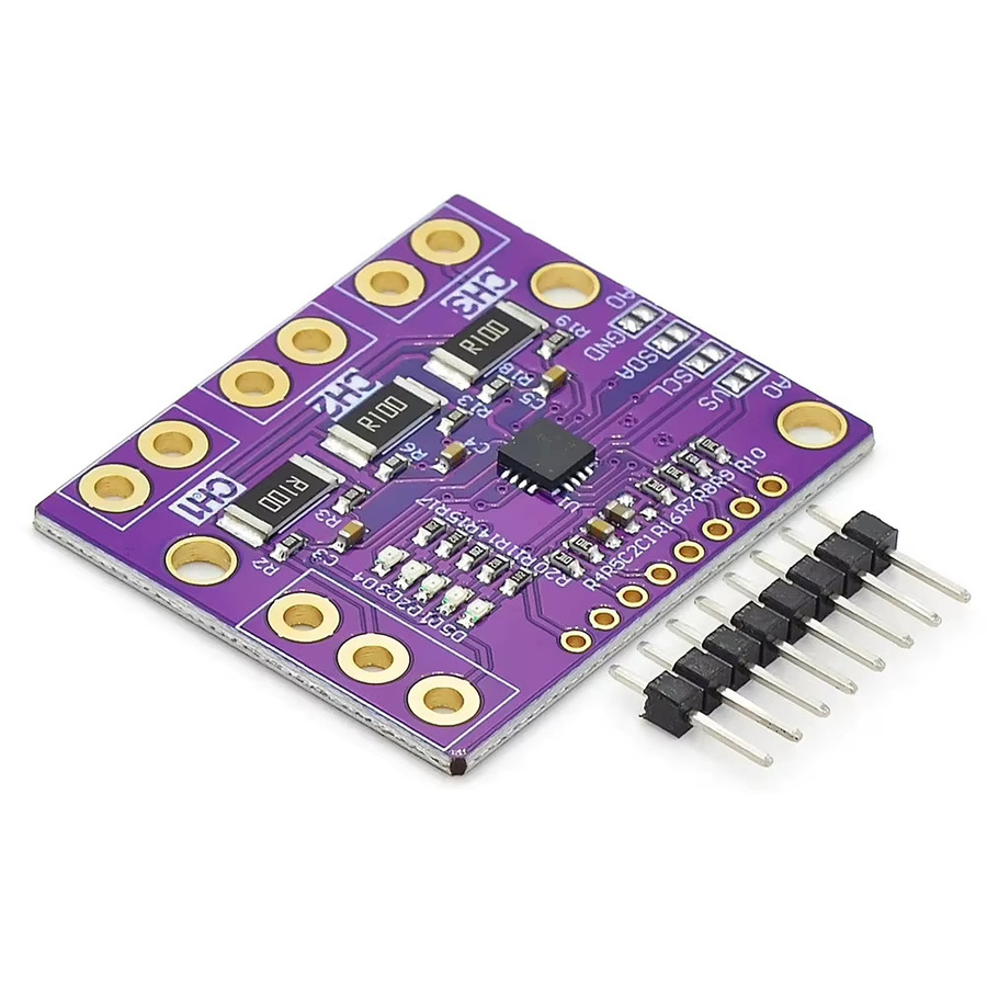 APWIKOGER INA3221 High-Side-Mess-Shunt-Bus-Spannungsmonitor, Dreikanal, I2C SMBUS-kompatibel, Schwarz - Bild 1