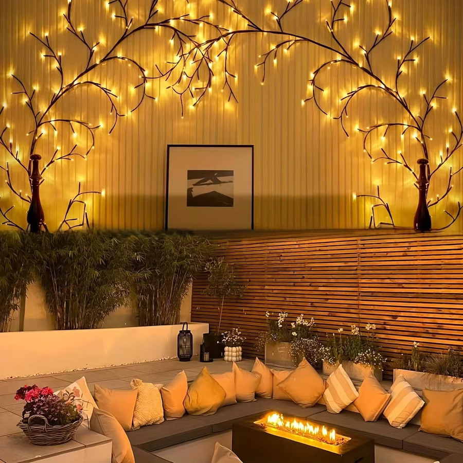 USB-betriebene LED Weidenrebenlicht Lichterkette mit biegbaren Zweigen in Warmweiß für Zuhause und Outdoor - Bild 2