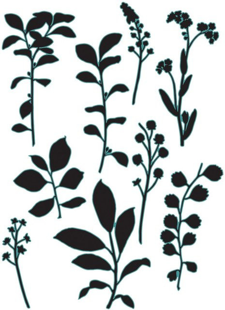 Sizzix Framelits Stanzschablone 49 and Market Fine Stems 02 - Bild 1