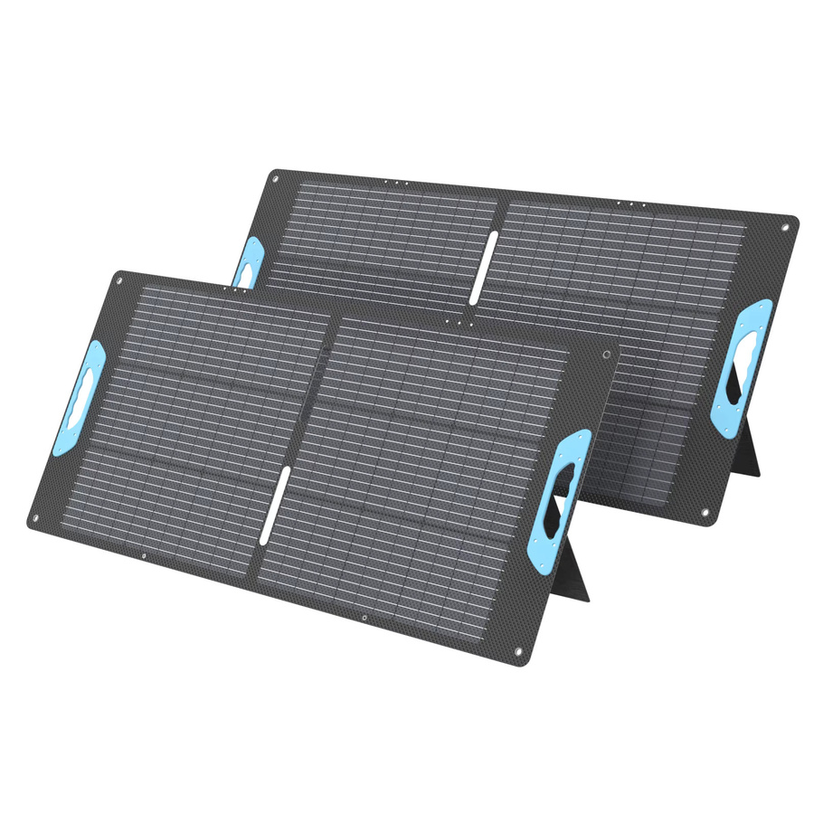 E-POWO Tragbares Solarpanel für Powerstation, faltbares monokristallines Solarladegerät mit USB-A und Typ-C Ausgang, IP67 wasserdicht, Schwarz - Bild 7