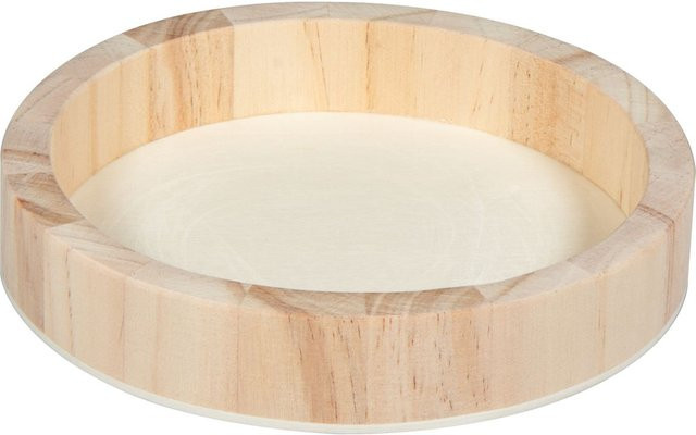 Rayher Holztablett-Schale Rund in Beige aus Rohholz, Durchmesser: 15 cm - Bild 1