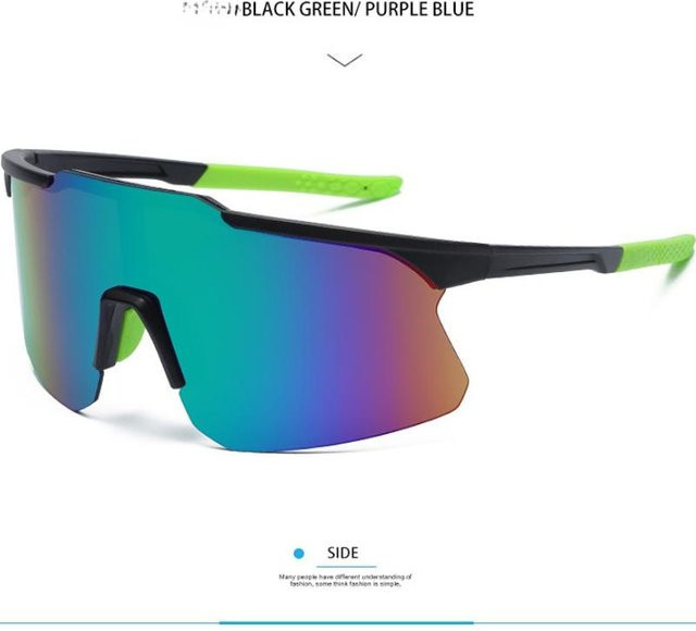 Happy6 Sonnenbrille, Halbrand, Kunststoff, bunt, transparent, wrap - Bild 1