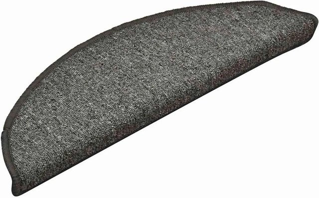 vidaXL Stufenmatten 30 Stück Dunkelgrau Halbrund B: 56 cm, T: 17 cm, H: 3 cm - Bild 1