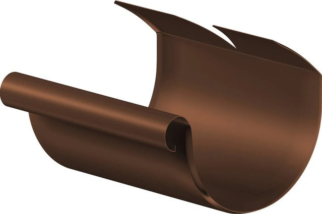 Sarei Rinnenverbinder NW 100 halbrund in Braun RAL 8028 - Bild 1