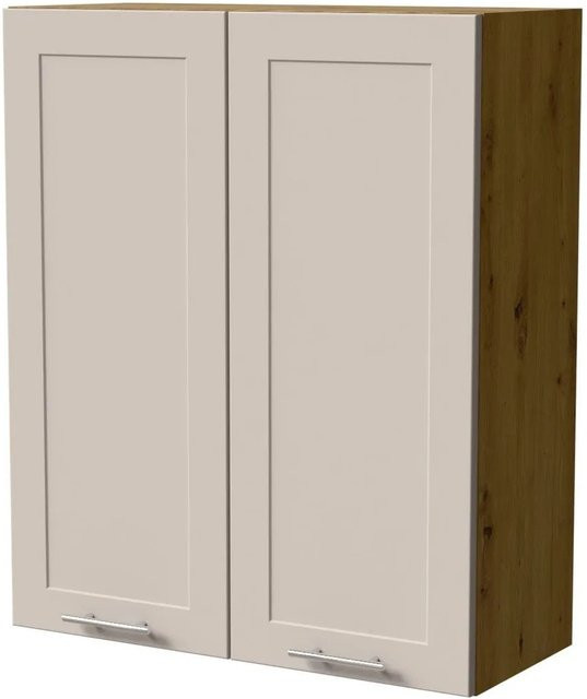 Feldmann-Wohnen Hängeschrank Oslo W4 Küchenschrank Eiche Artisan und Kaschmir Matt mit Soft-Close-Türen, B/T/H: 80 x 32,5 x 96 cm - Bild 1