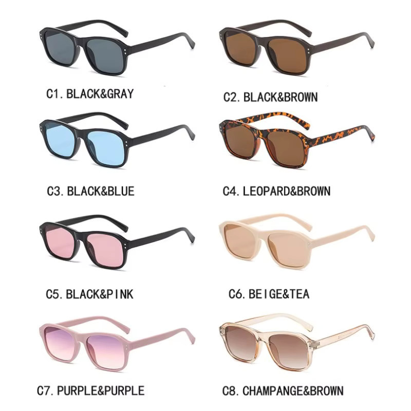 Samjune Sonnenbrille Rechteckig, Vollrand, Kunststoff, Braun, Multicolour, Damen - Bild 1