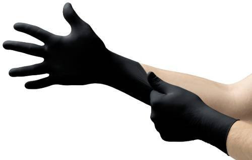 Ansell MICROFLEX 93852080 Nitril Einweghandschuhe Schwarz Größe M, 100 Stück - Bild 1