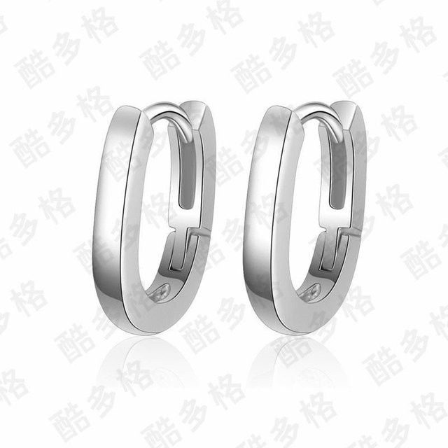 Ohrringe 925 Silber, Weiß, V-förmig, Herzform, Unisex - Bild 1
