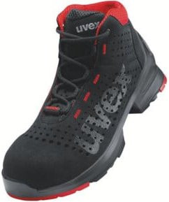 Uvex Sicherheitsschuhe S1 85478 Schwarz Rot Größe 43 Weite 11 - Bild 1