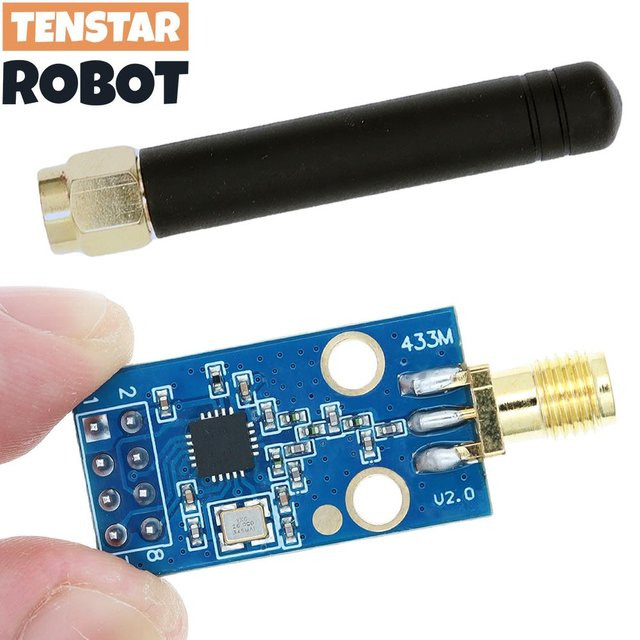 TENSTAR CC1101 433 MHz Funkmodul mit SMA 50 cm Antenne Wireless-Transceiver-Modul in Blau - Bild 1
