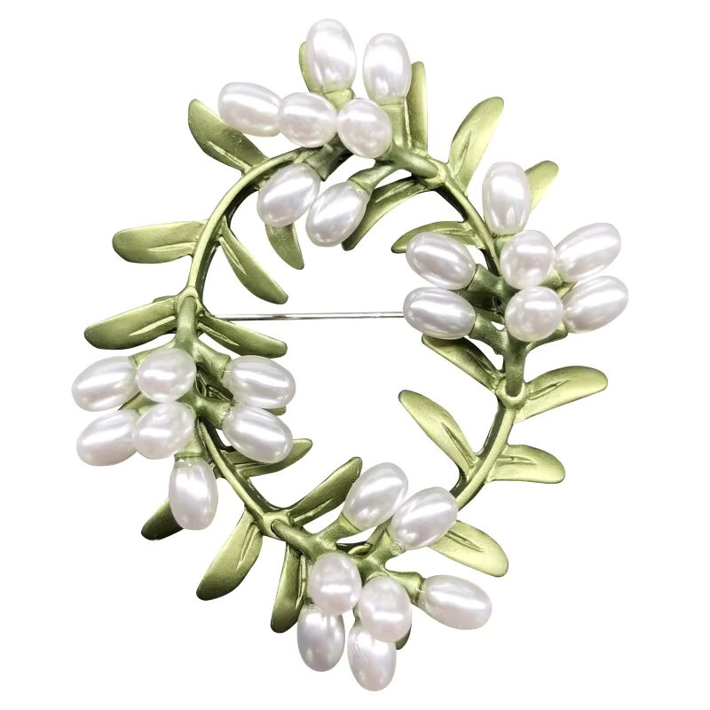 Brosche Emaille, Perle, Damen, CUE PDLA - Bild 3