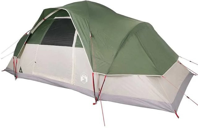 vidaXL Kuppel-Familienzelt für 9 Personen in Grün, wasserdicht aus Polyester - Bild 1