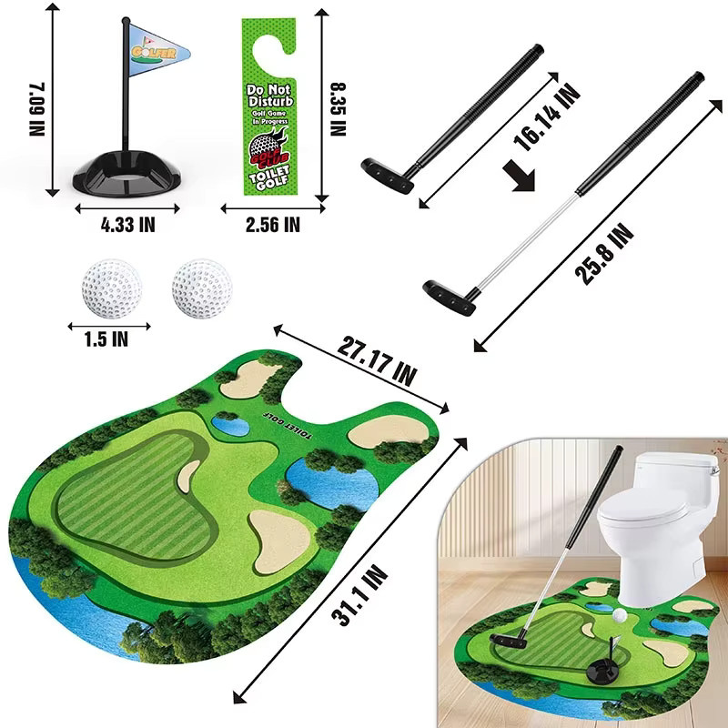 pgm Toiletten-Golfbälle-Spielset, Mini Indoor Putting Green, Set / Bundle - Bild 3