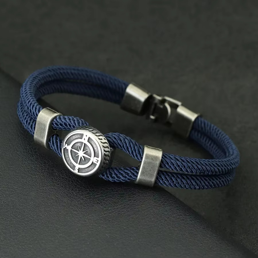 Armband Edelstahl, Doppel Schicht, Herren, Vintage - Bild 1